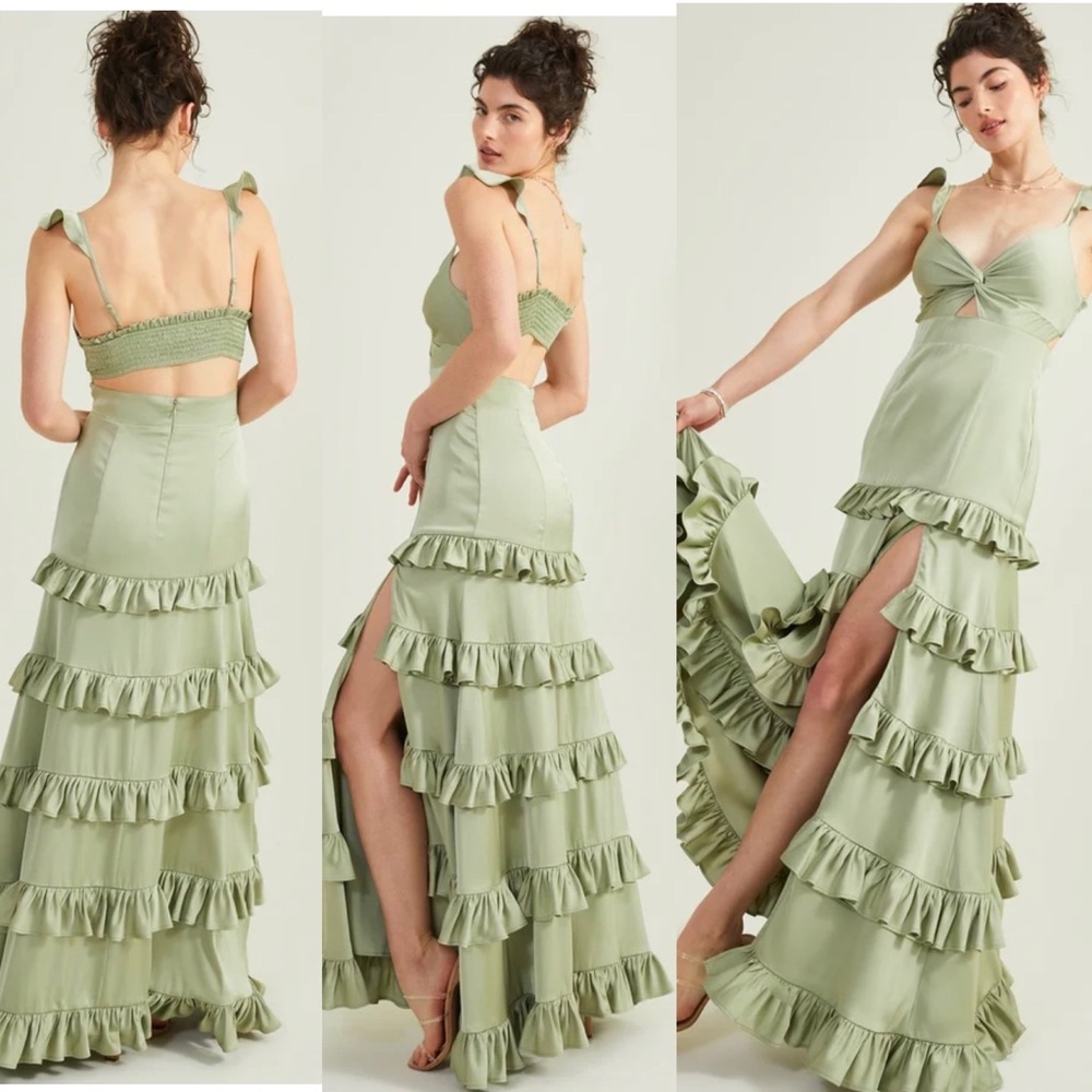 Alana Marie Maxi Dress- Dark Sage. Size Large